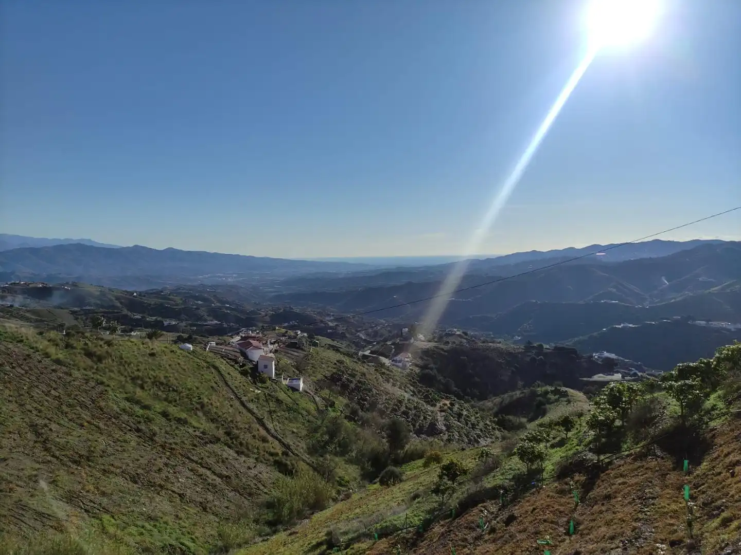 Vista exterior de Finca rústica en venta en Cútar con Jardín privado, Terraza y Piscina
