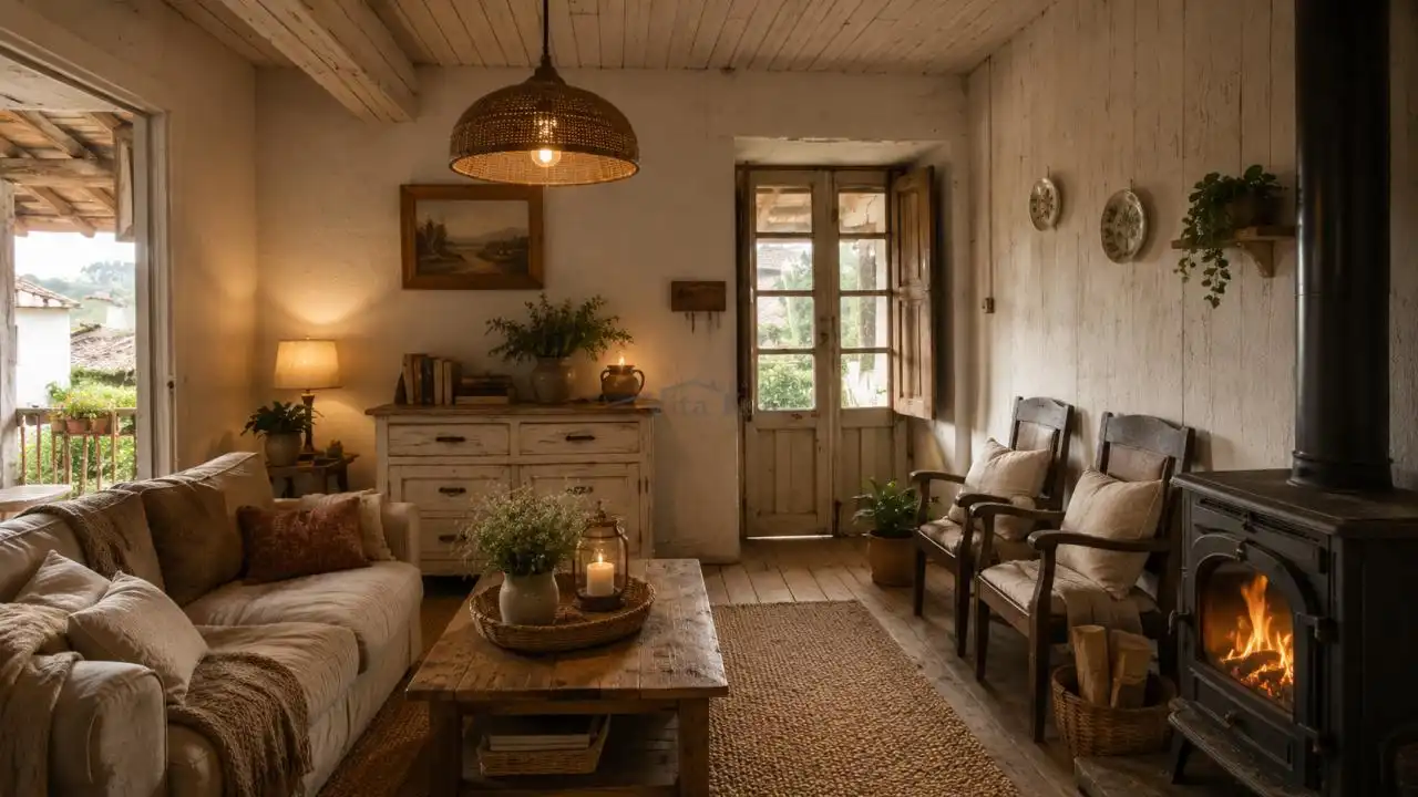 Sala de estar de Casa o chalet en venta en San Amaro con Jardín privado y Balcón