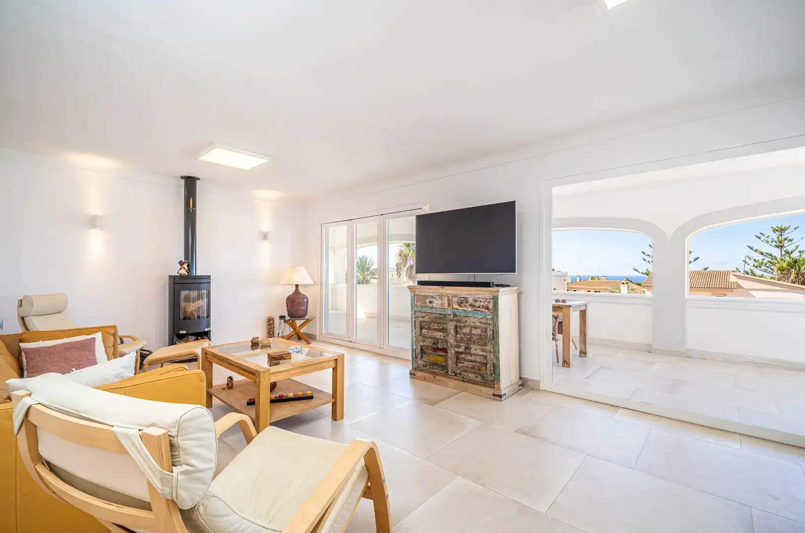 Living room of Houses for rent in Llucmajor  with Air Conditioner, Private garden and Terrace