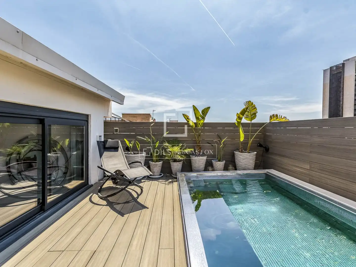Terrasse von Dachboden zum Verkauf in Martorell mit Klimaanlage, Terrasse und Schwimmbad