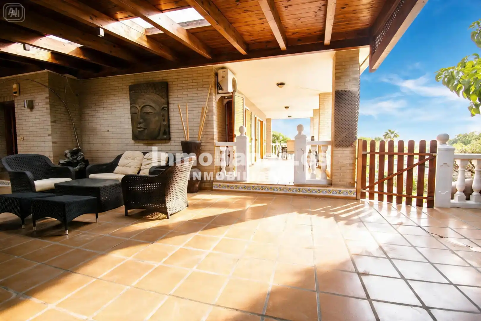 Terraza de Casa o chalet en venta en Chiva con Aire acondicionado, Calefacción y Jardín privado