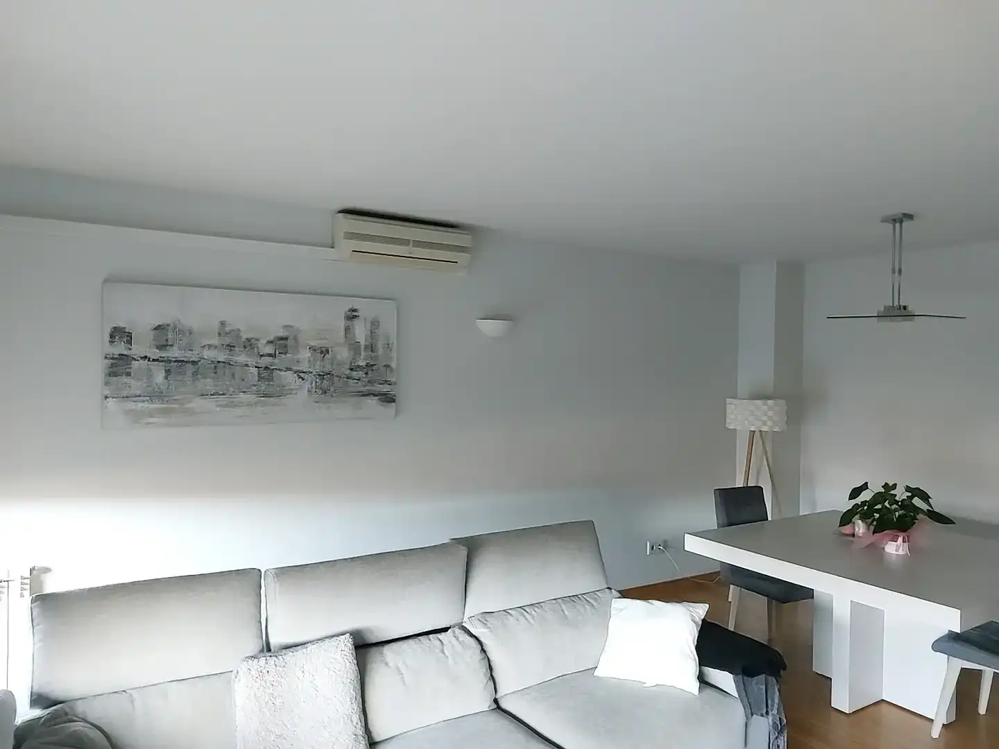 Sala d'estar de Pis de lloguer en Girona amb Aire condicionat, Calefacció i Jardí privat