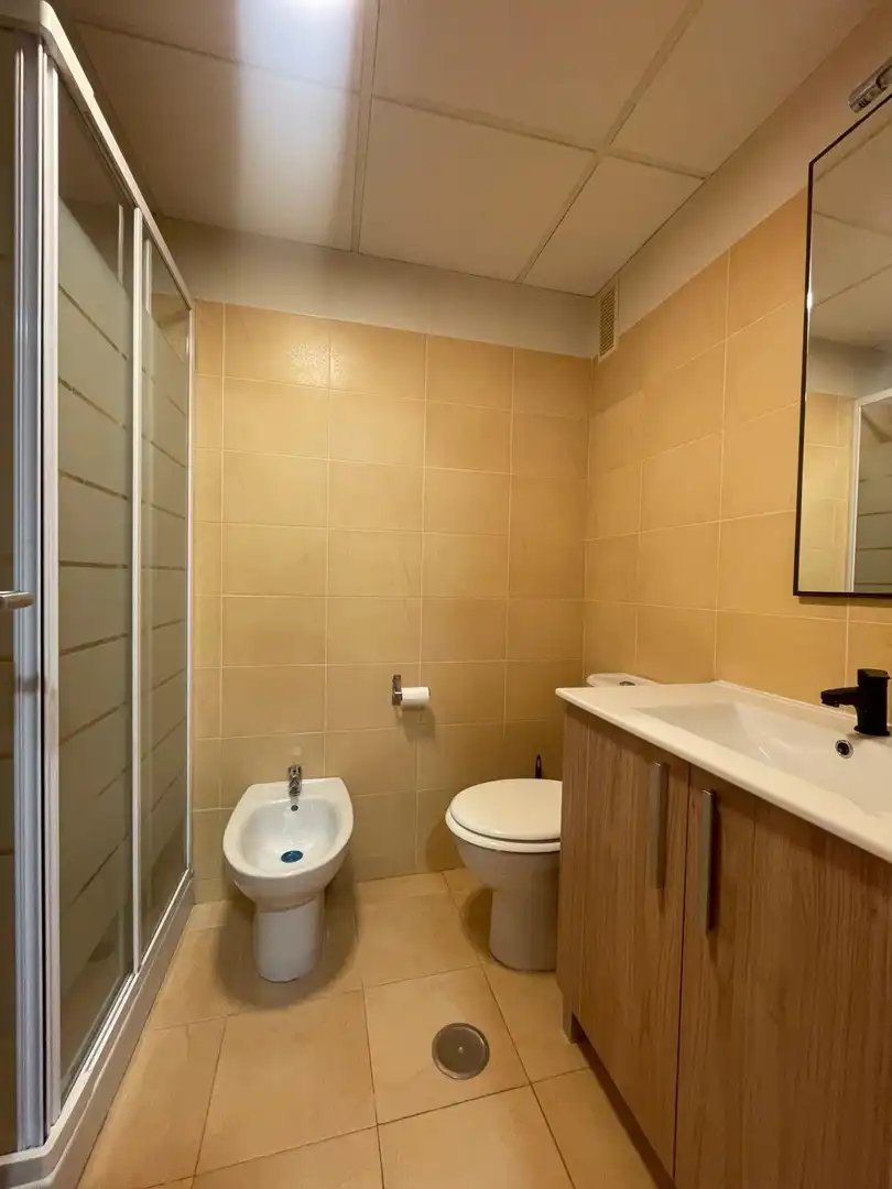 Baño de Apartamento de alquiler en El Ejido con Aire acondicionado, Calefacción y Jardín privado