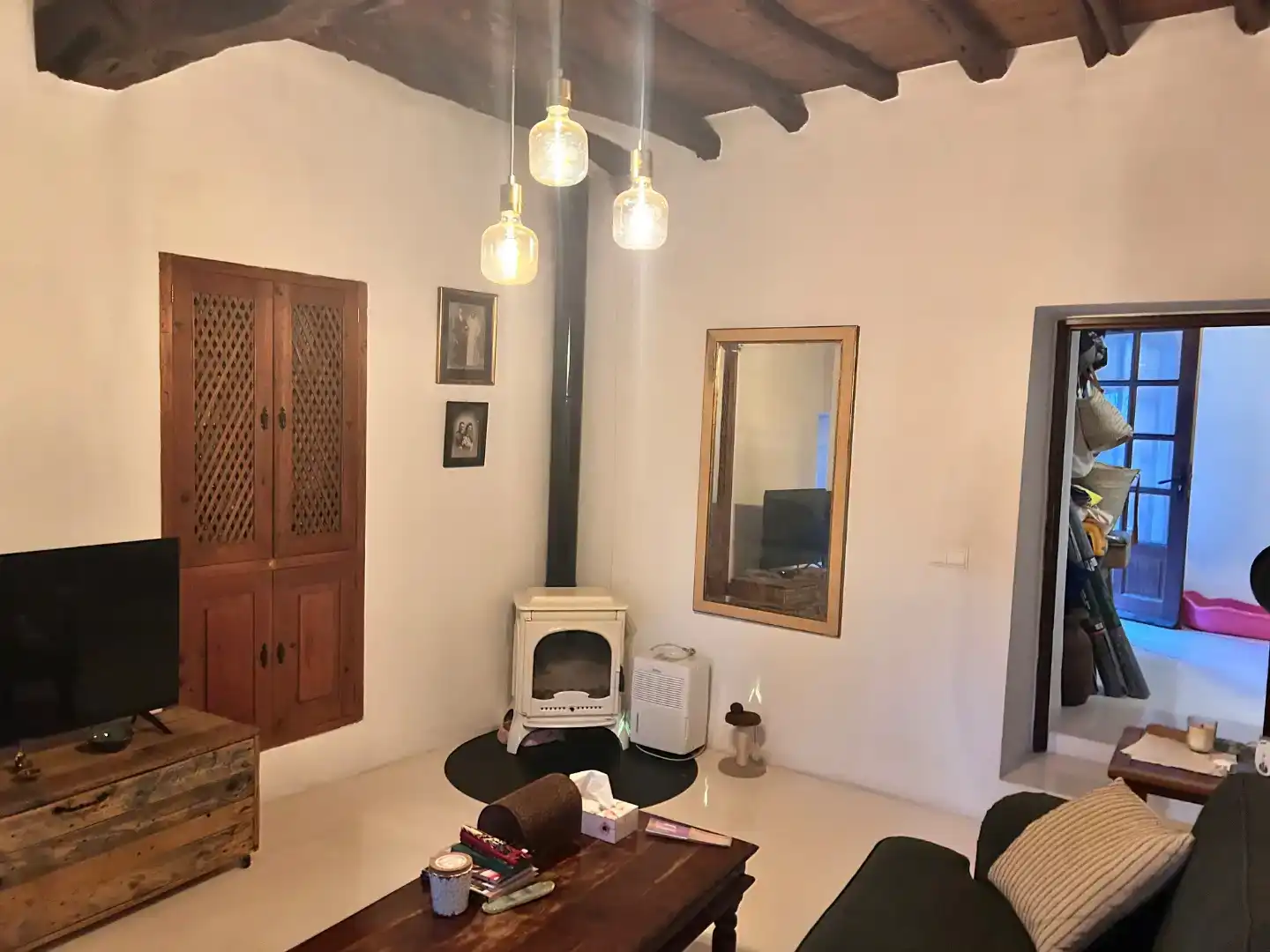 Sala de estar de Piso en venta en Sant Joan de Labritja con Jardín privado y Amueblado