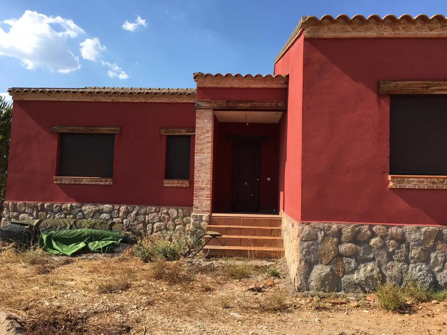 Exterior view of Houses for sale in San Román de los Montes  with Air Conditioner, Heating and Private garden