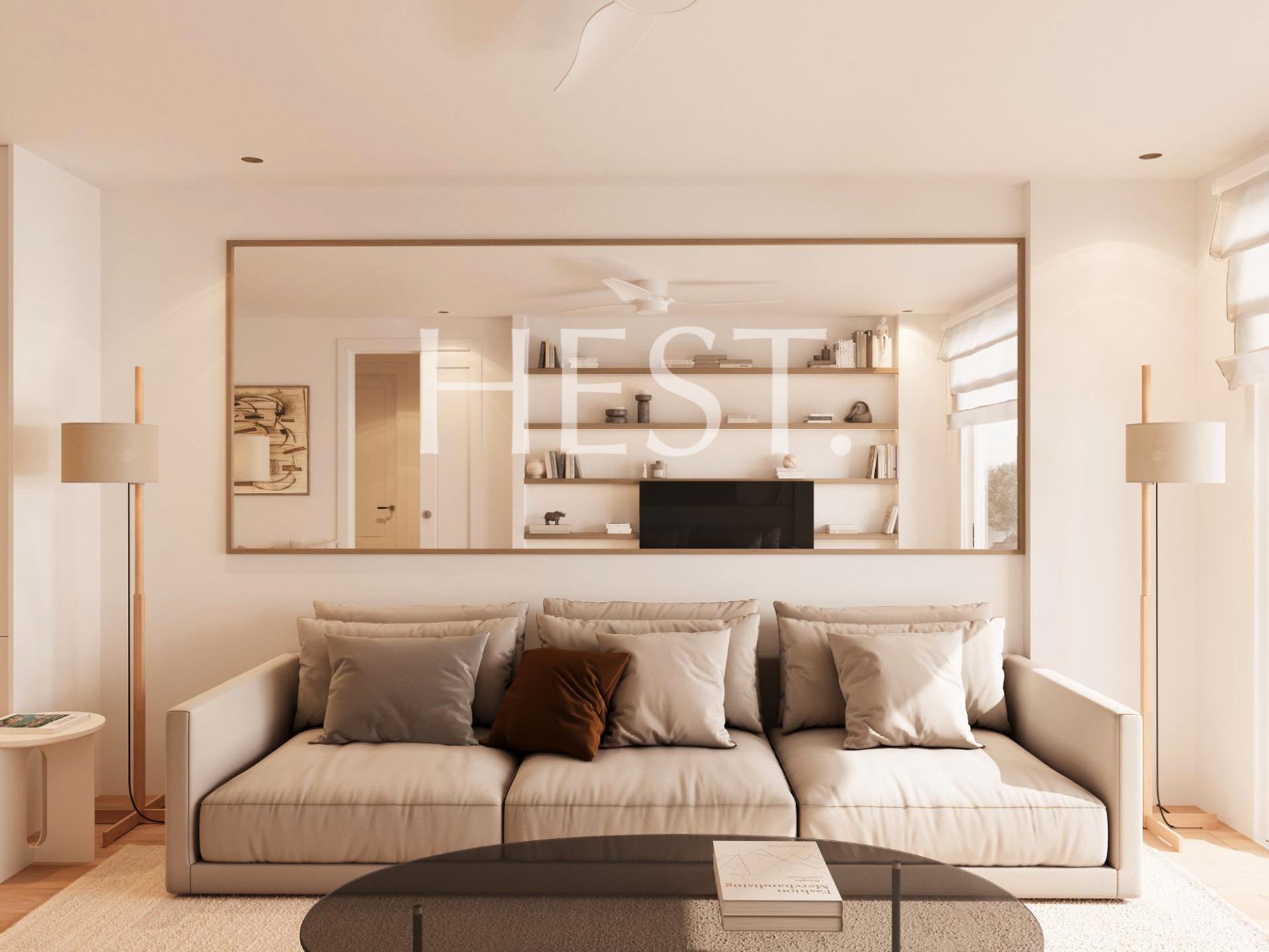 Sala d'estar de Pis en venda en  Barcelona Capital amb Calefacció, Parquet i Traster