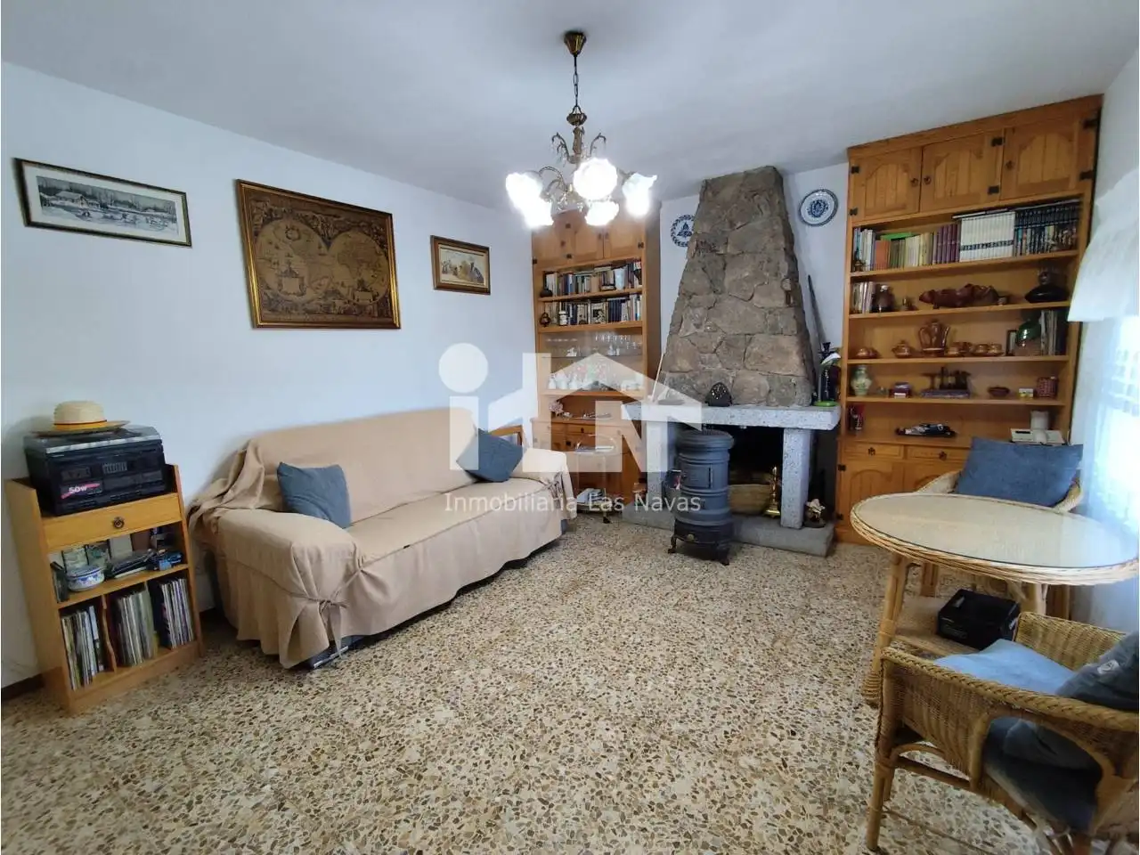 Sala de estar de Casa o chalet en venta en Santa María de la Alameda con Jardín privado y Terraza