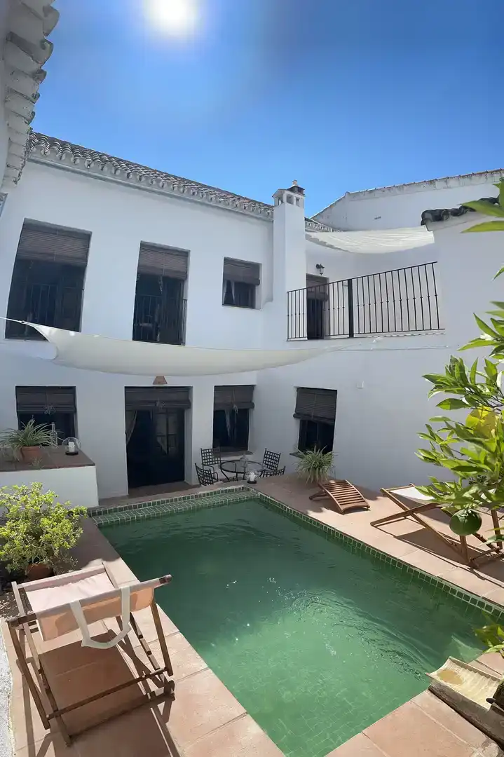 Terrassa de Finca rústica en venda en Cazalla de la Sierra amb Piscina i Balcó