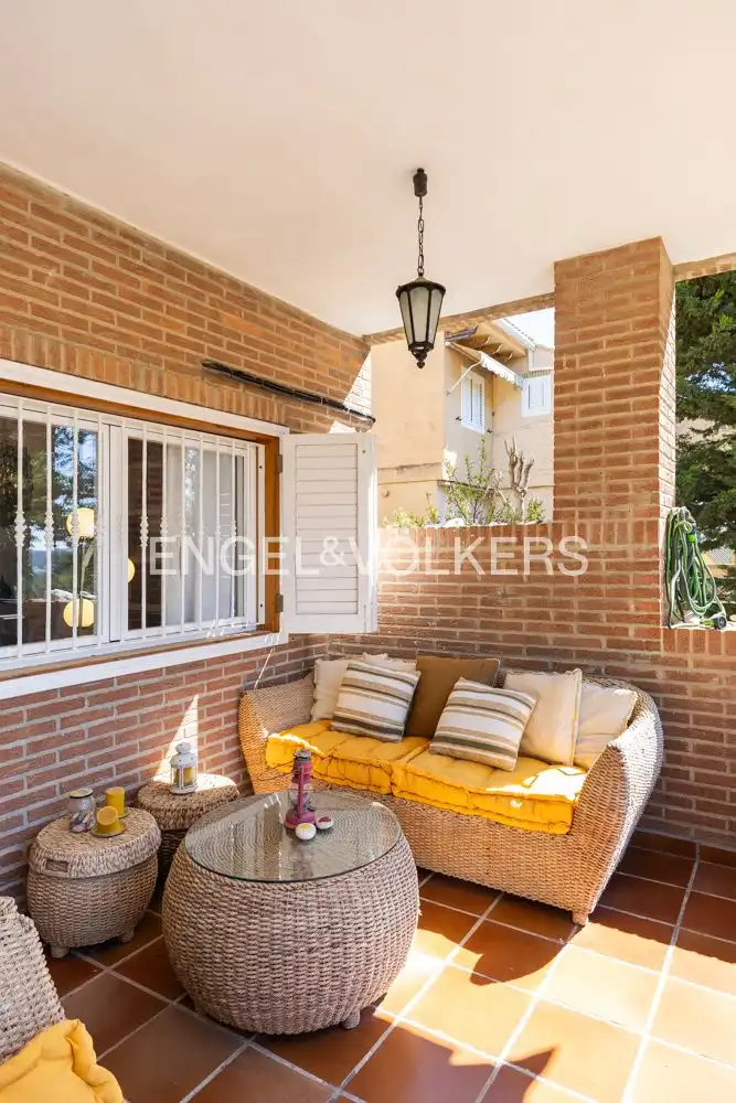 Balcony of Houses for rent in Riba-roja de Túria  with Air Conditioner, Heating and Private garden