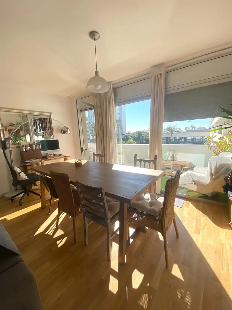 Esszimmer von Wohnung zur Miete in Barcelona mit Heizung, Parkett und Möbliert