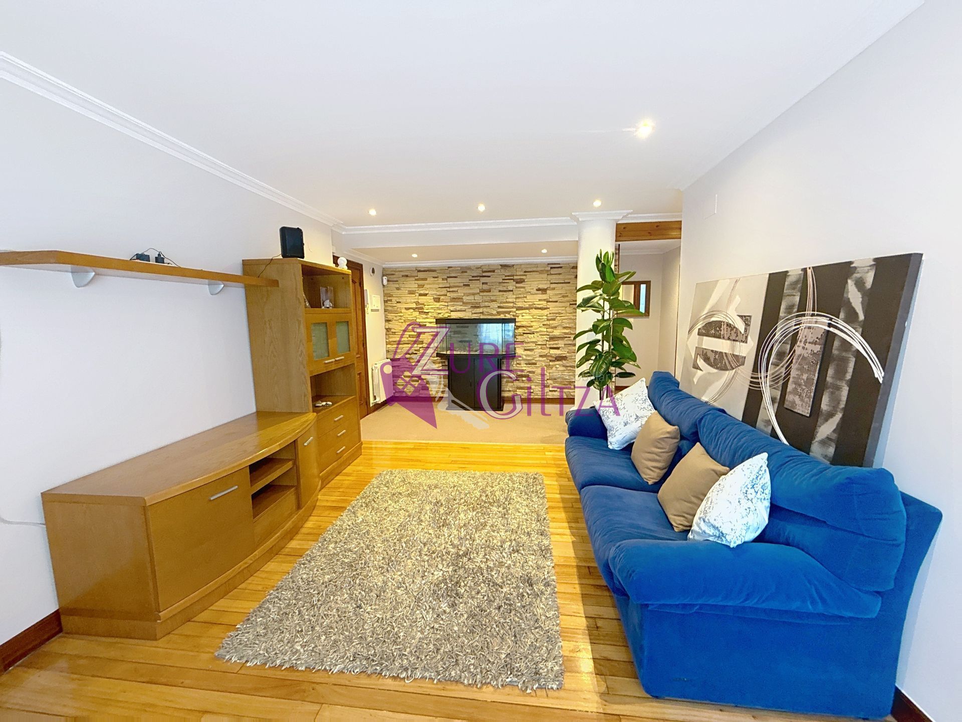 Sala de estar de Piso en venta en Berriz con Calefacción, Trastero y Amueblado