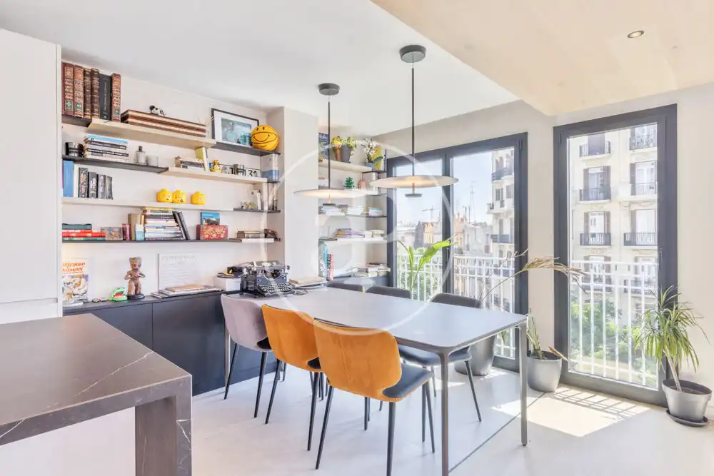 Dining room of Flat for rent in Valencia  with Air Conditioner, Heating and Terrace