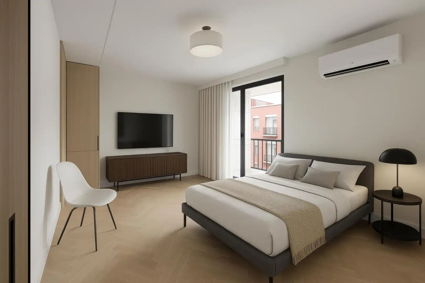 Bedroom of Flat for sale in Sevilla  with Air Conditioner and Furnished