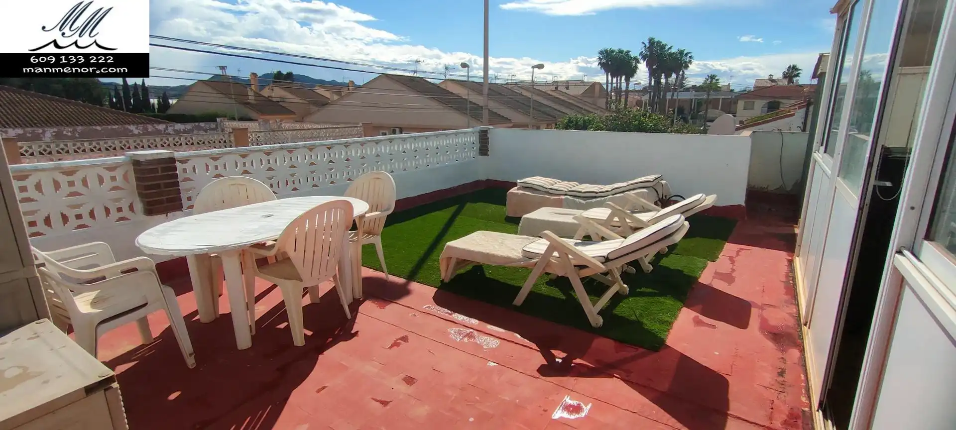 Terraza de Casa adosada en venta en Cartagena con Aire acondicionado, Jardín privado y Trastero