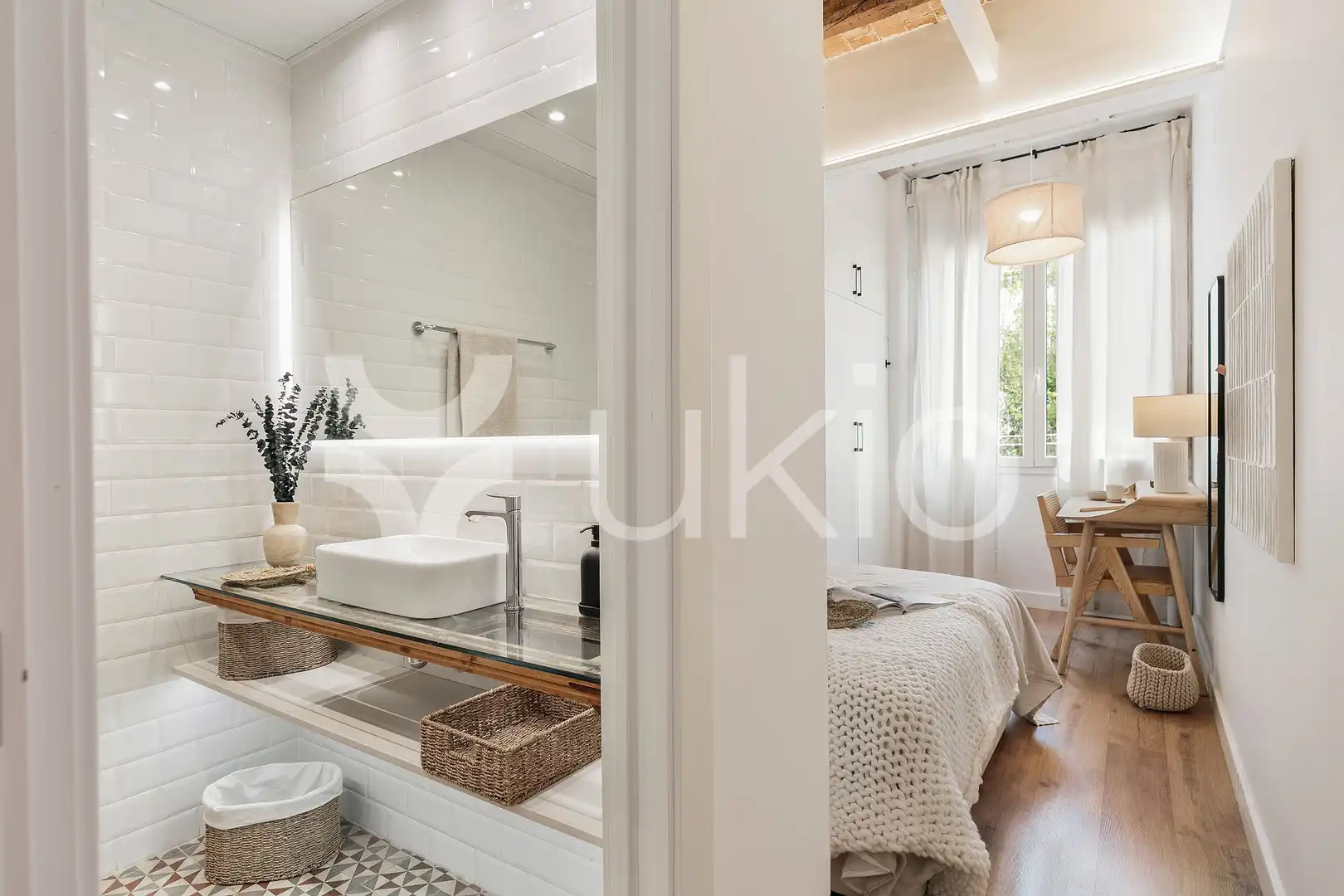 Habitación de Apartamento de alquiler en Barcelona con Aire acondicionado, Calefacción y Terraza