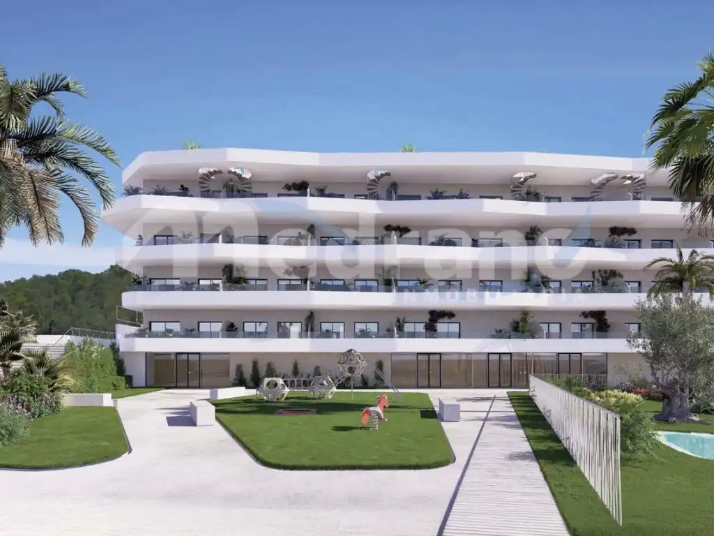 Vista exterior de Piso en venta en La Nucia con Aire acondicionado, Jardín privado y Terraza