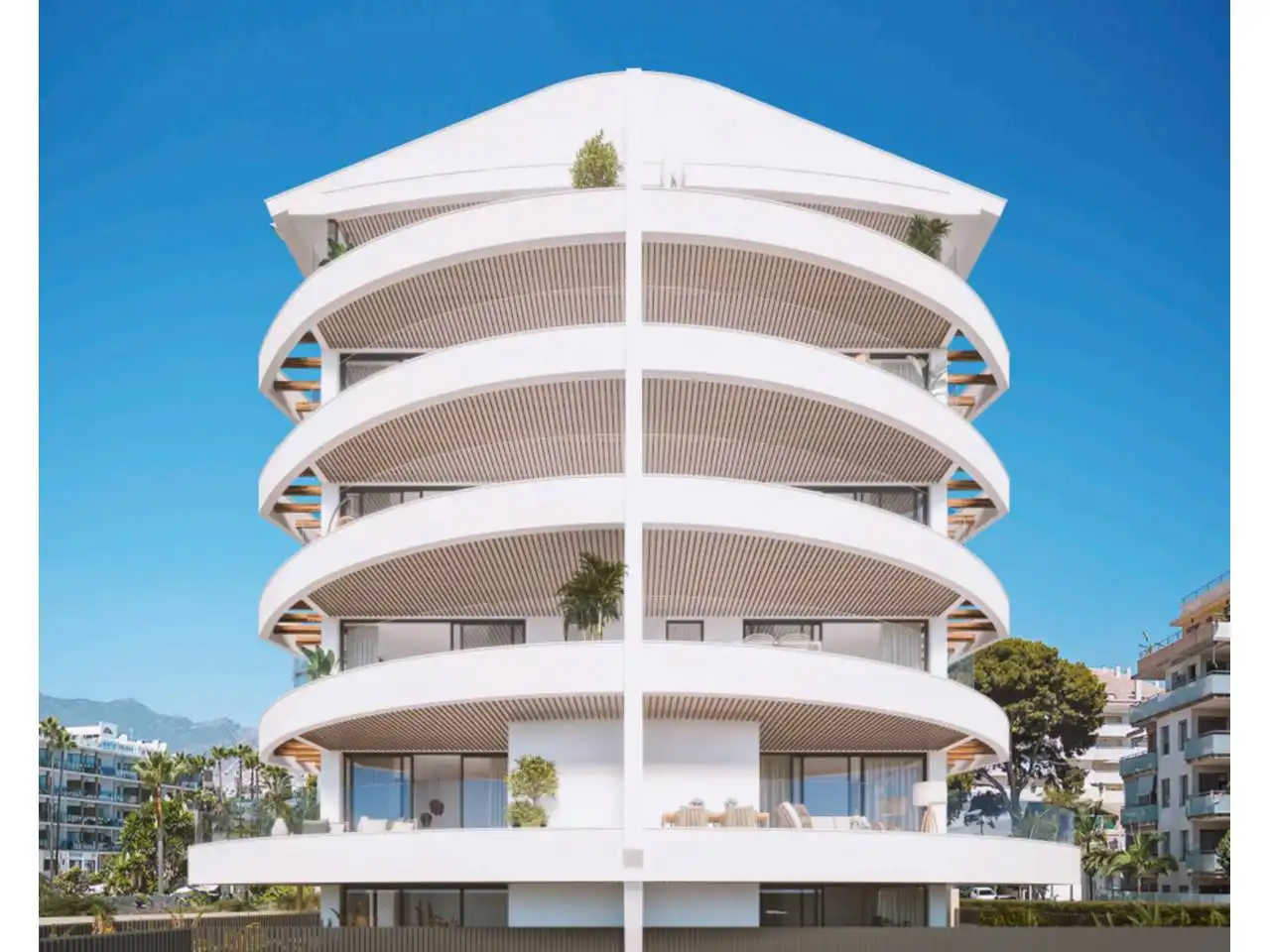 Vista exterior de Apartamento en venta en Benalmádena con Aire acondicionado, Calefacción y Terraza