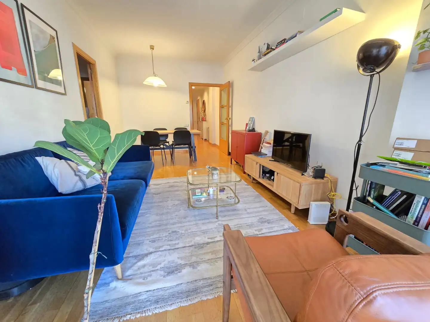 Sala d'estar de Pis en venda en Barcelona amb Aire condicionat, Calefacció i Parquet
