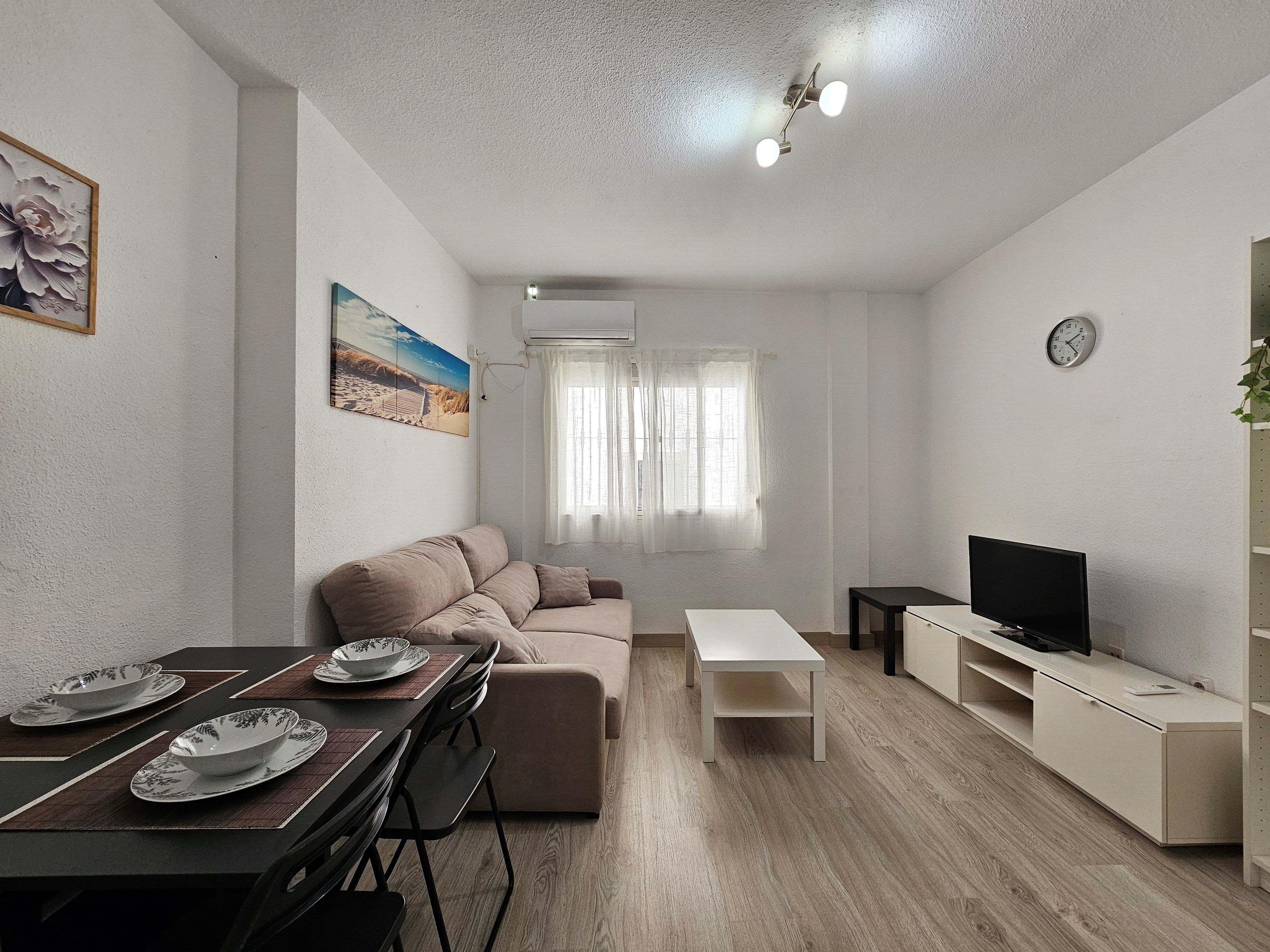 Living room of Flat for sale in Málaga Capital  with Air Conditioner