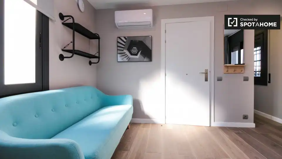 Habitación de Piso de alquiler en Barcelona con Aire acondicionado, Calefacción y Amueblado
