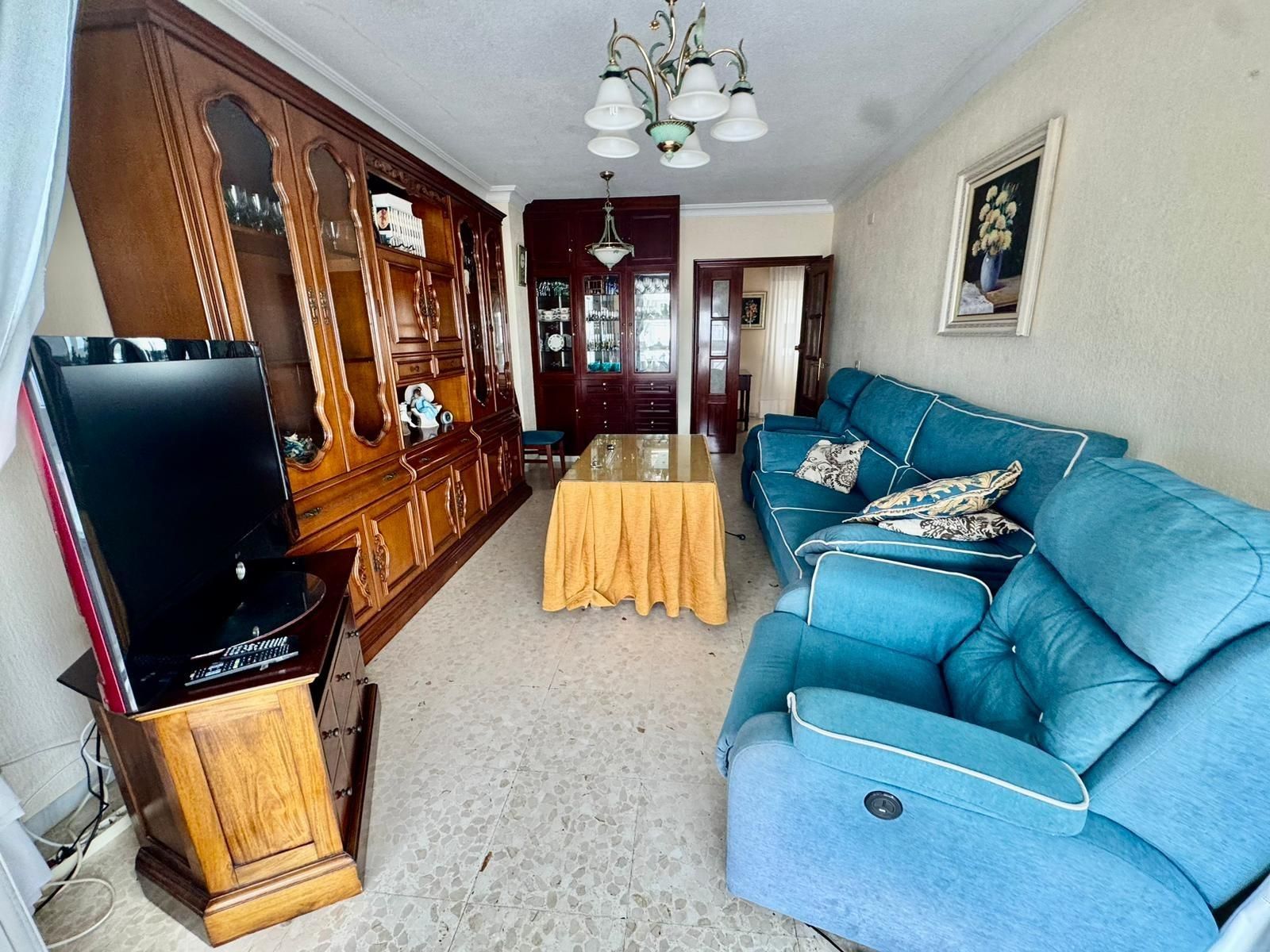 Living room of Flat for sale in Punta Umbría  with Air Conditioner, Furnished and Balcony