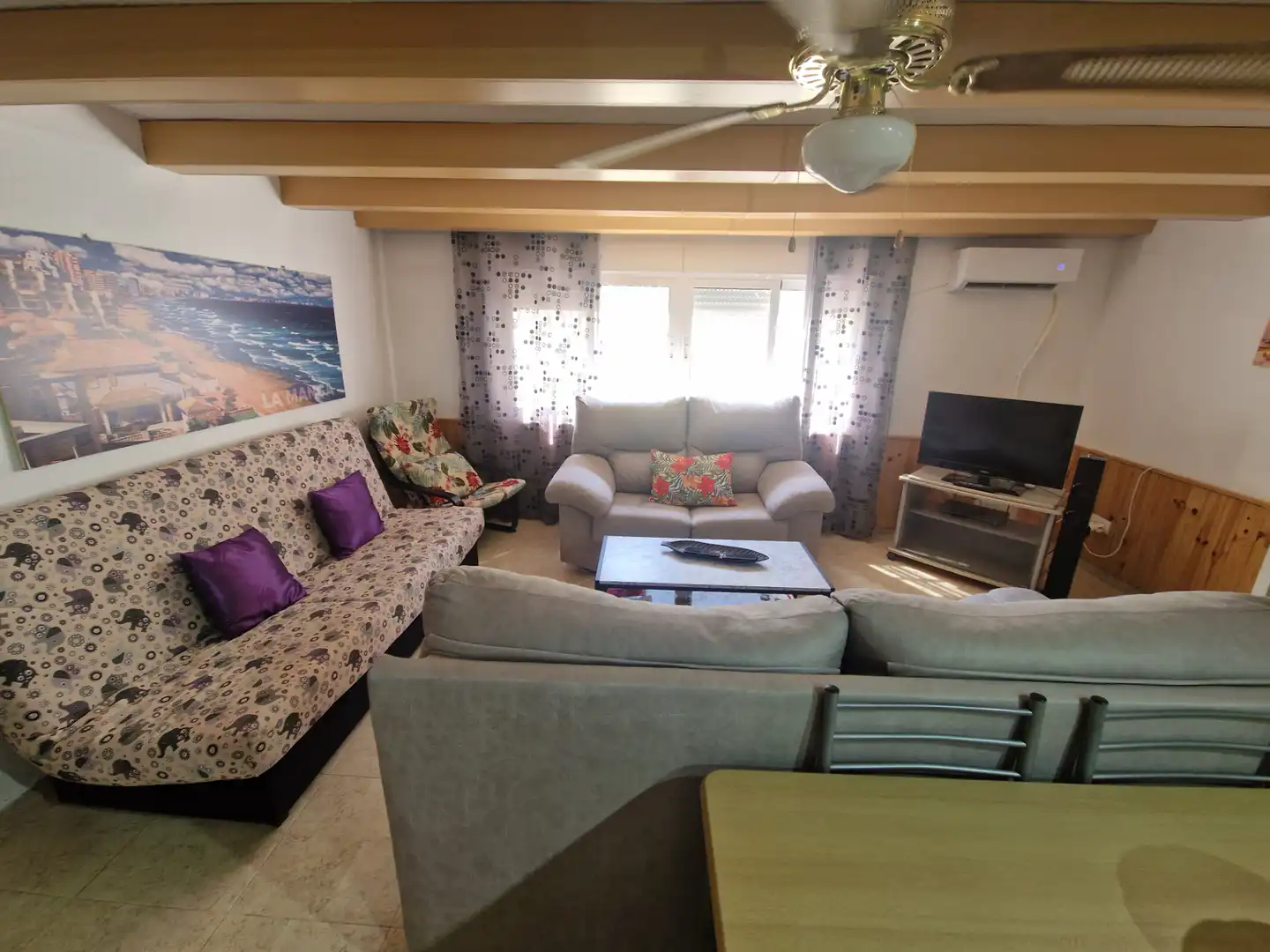 Sala de estar de Casa o chalet en venta en La Manga del Mar Menor con Aire acondicionado, Jardín privado y Amueblado
