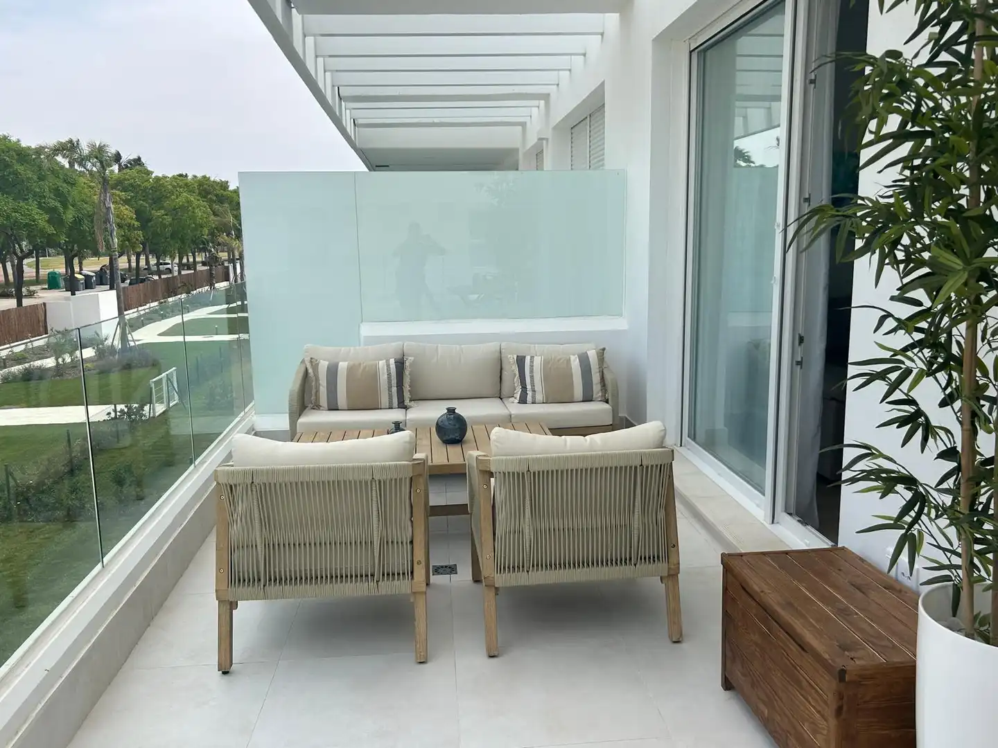 Terrassa de Apartament de lloguer en Chipiona amb Aire condicionat, Calefacció i Terrassa