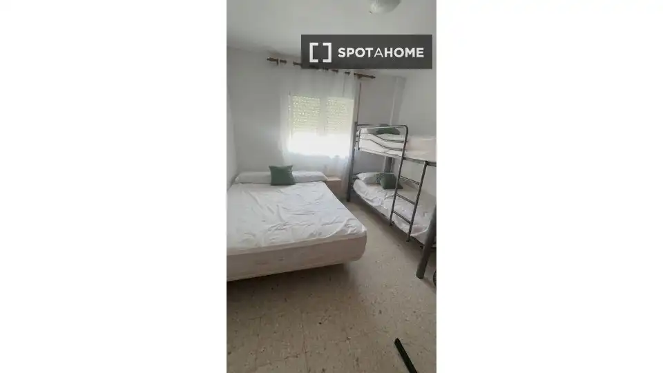 Bedroom of Apartments for share in Rota  with Air Conditioner, Terrace and Furnished