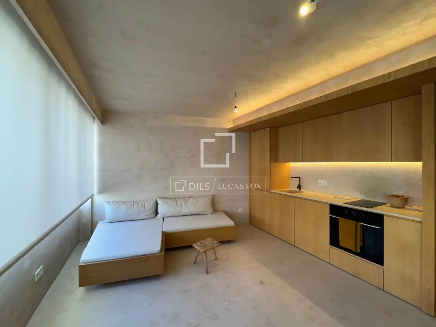 Living room of Flat for rent in  Palma de Mallorca  with Air Conditioner, Heating and Parquet flooring
