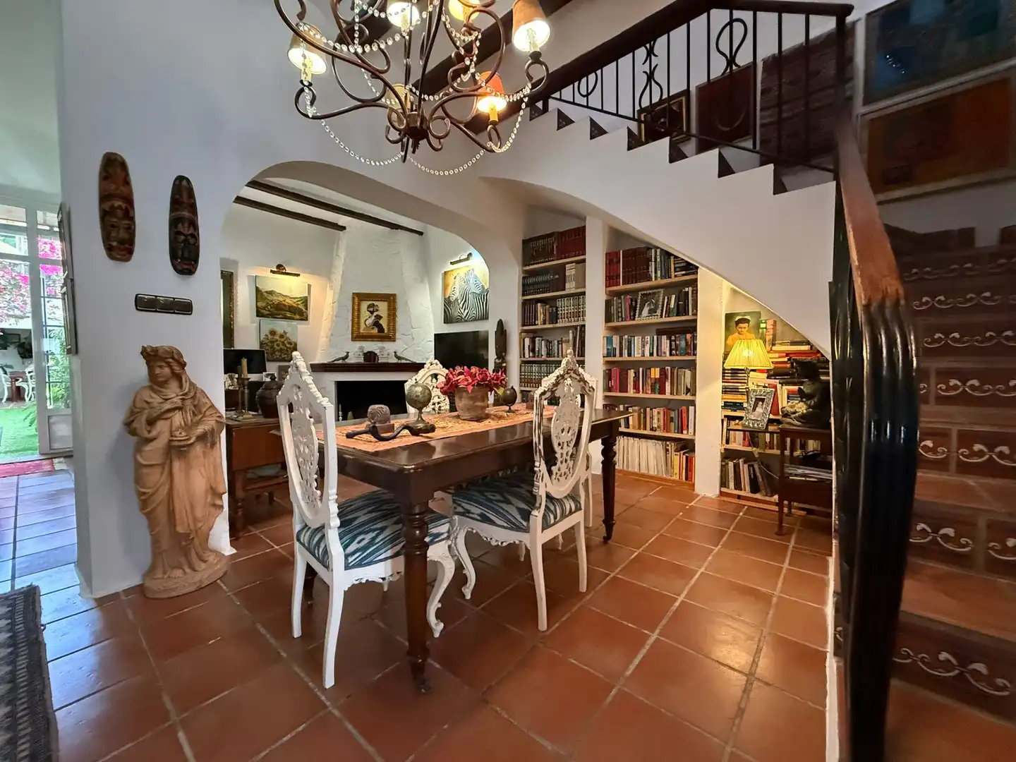Dining room of Houses for sale in La Pobla de Vallbona  with Air Conditioner, Heating and Private garden