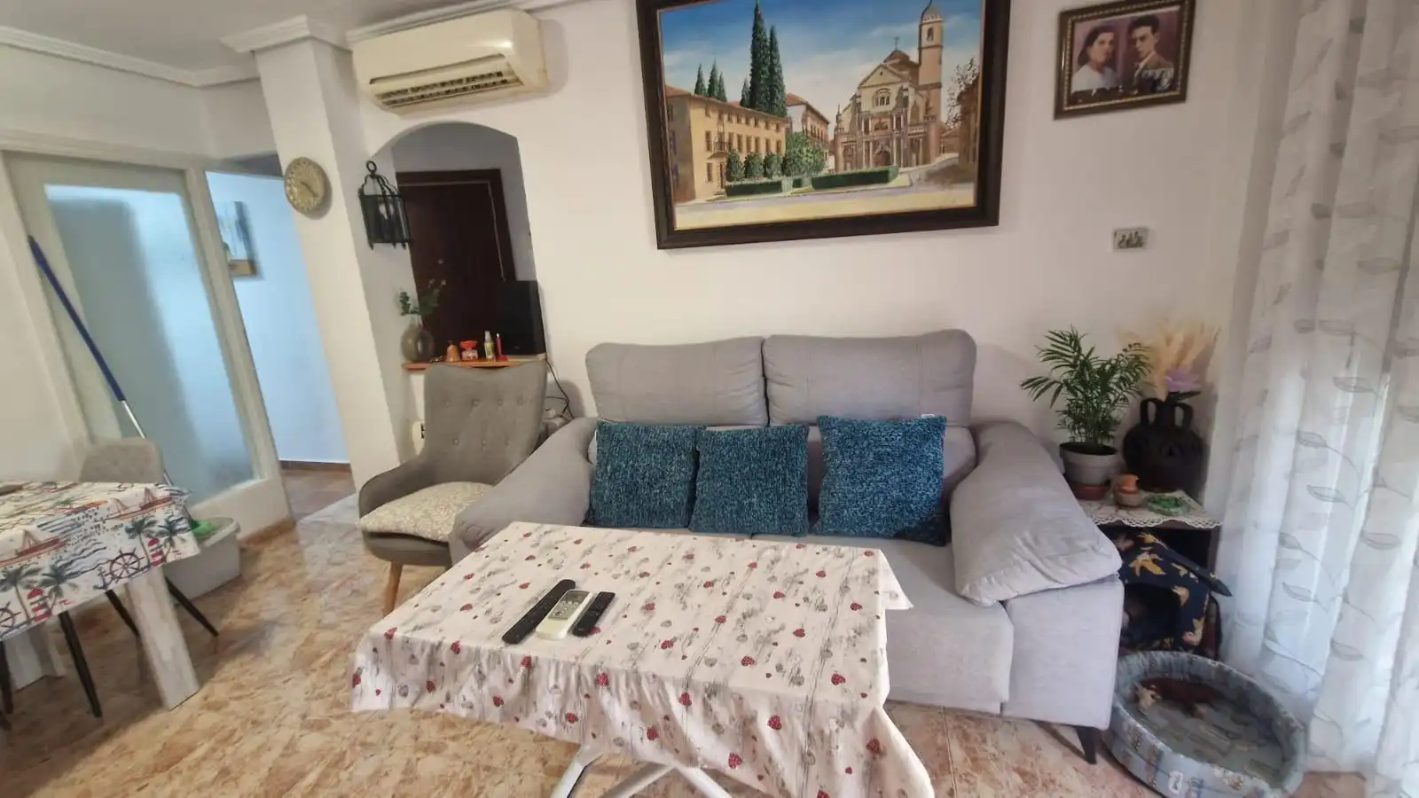 Living room of Flat for sale in La Ràpita  with Storage room, Furnished and Balcony