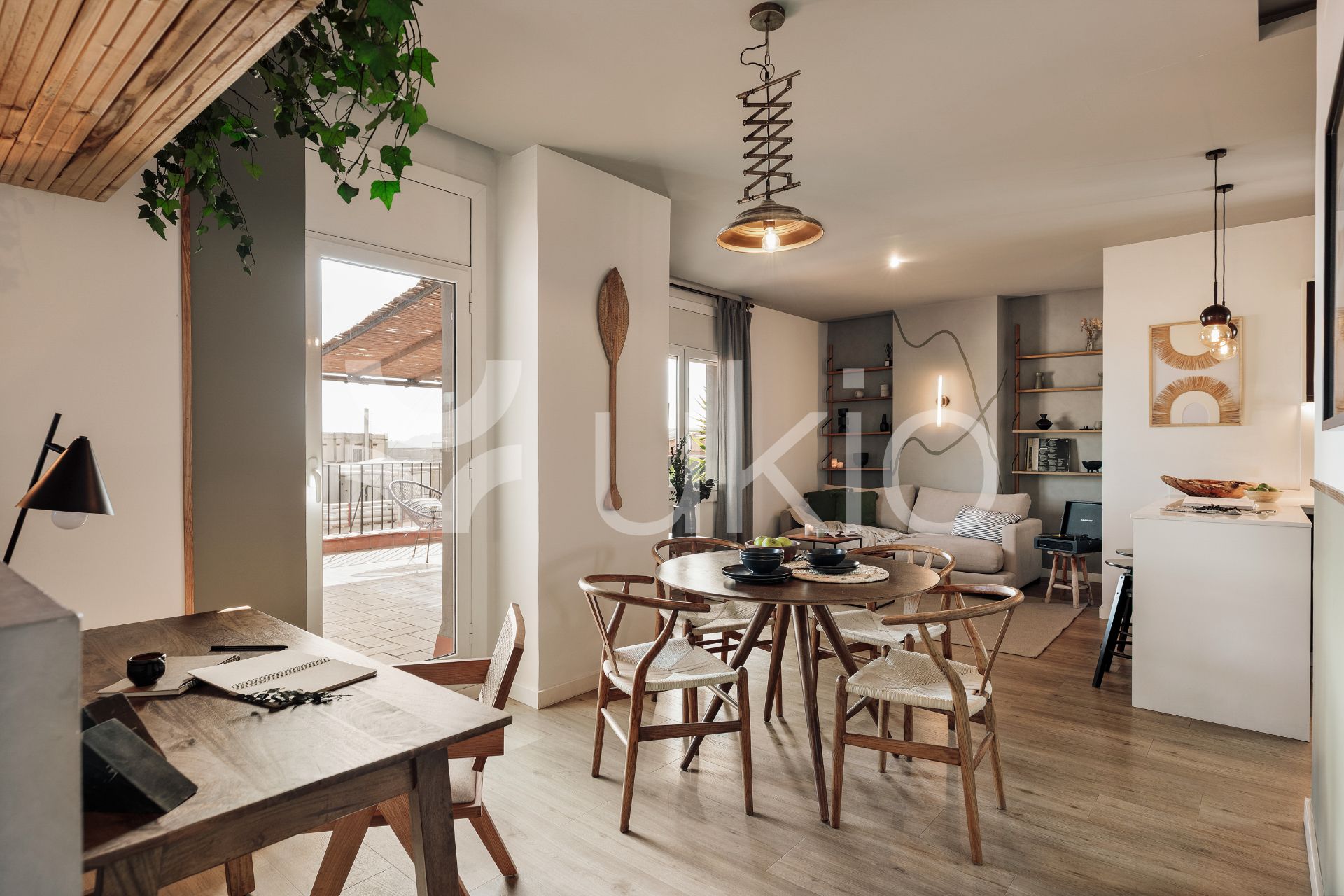 Living room of Flat to rent in  Barcelona Capital  with Air Conditioner, Heating and Terrace