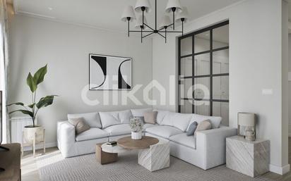 Living room of Flat for sale in  Madrid Capital  with Air Conditioner, Heating and Private garden