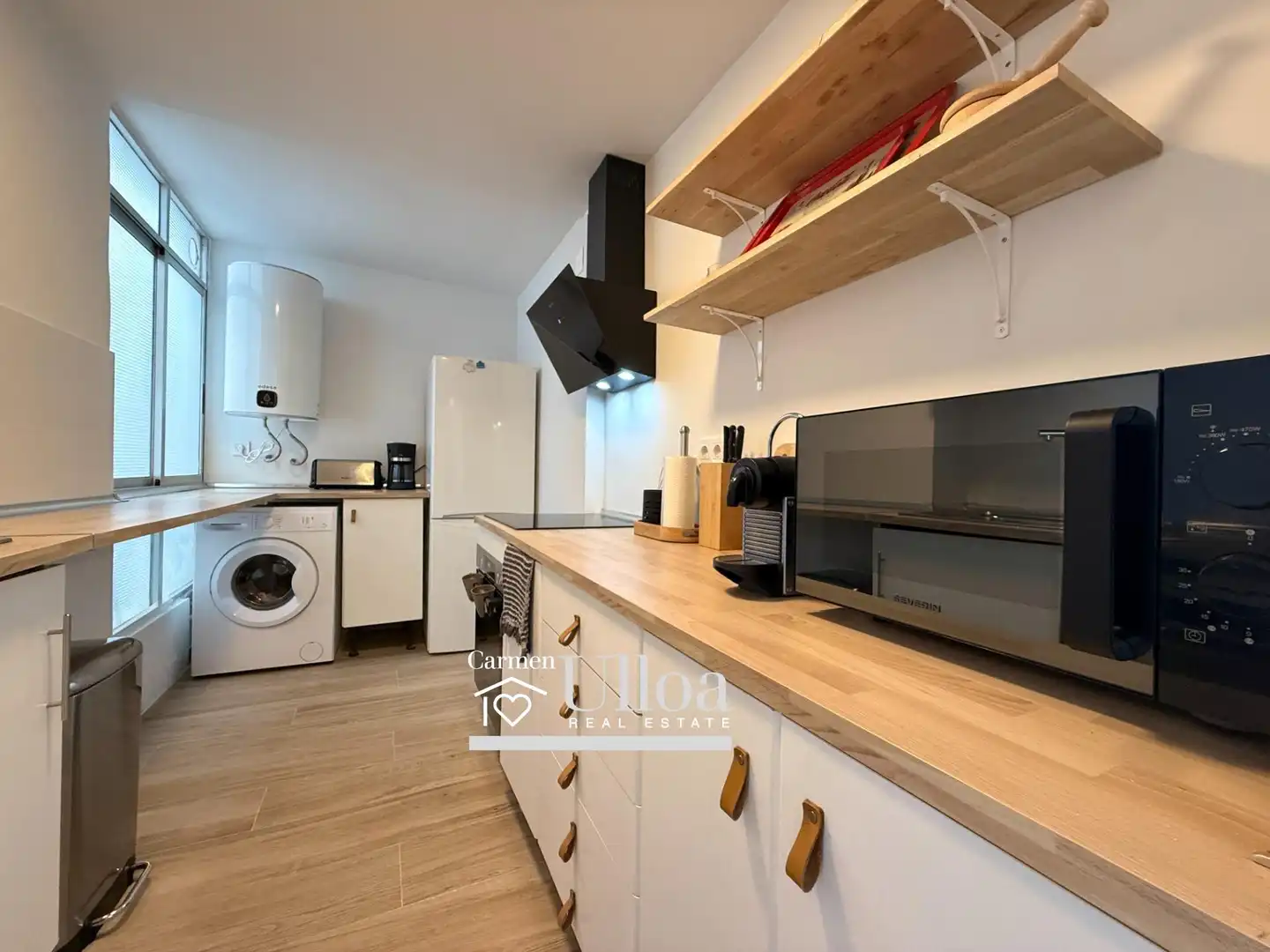 Cuina de Apartament de lloguer en Alicante / Alacant amb Aire condicionat, Terrassa i Moblat