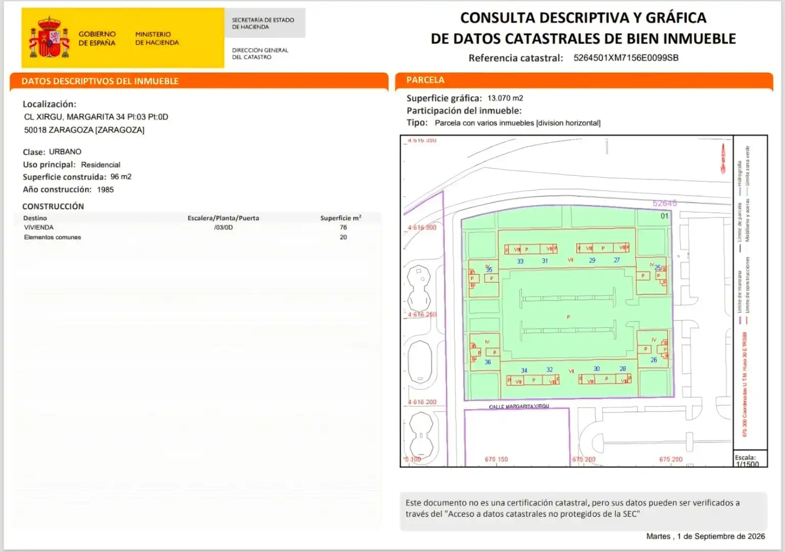 Vista exterior de Pis en venda en Zaragoza amb Calefacció