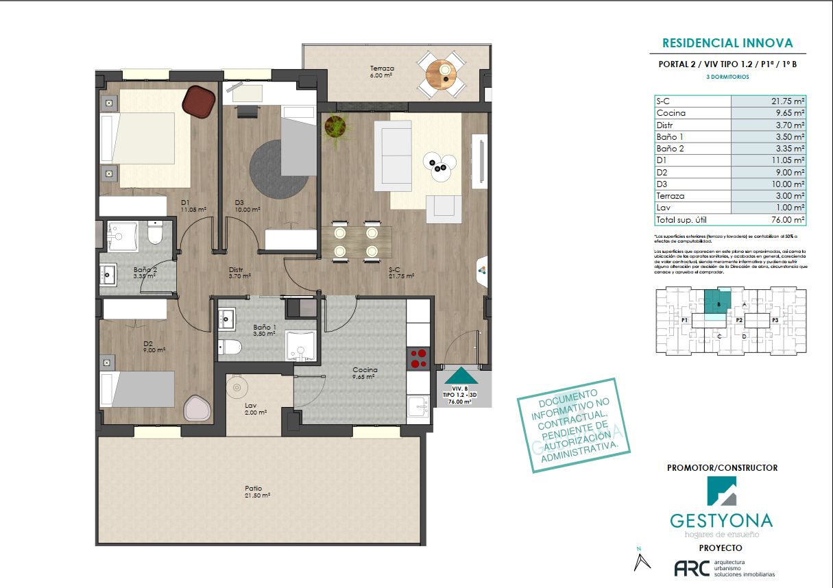 Flat for sale in Don Benito  with Parquet flooring, Terrace and Storage room