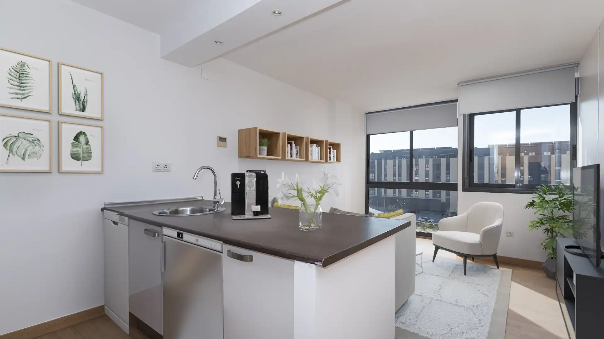 Kitchen of Flat for sale in  Madrid Capital  with Storage room and Community pool
