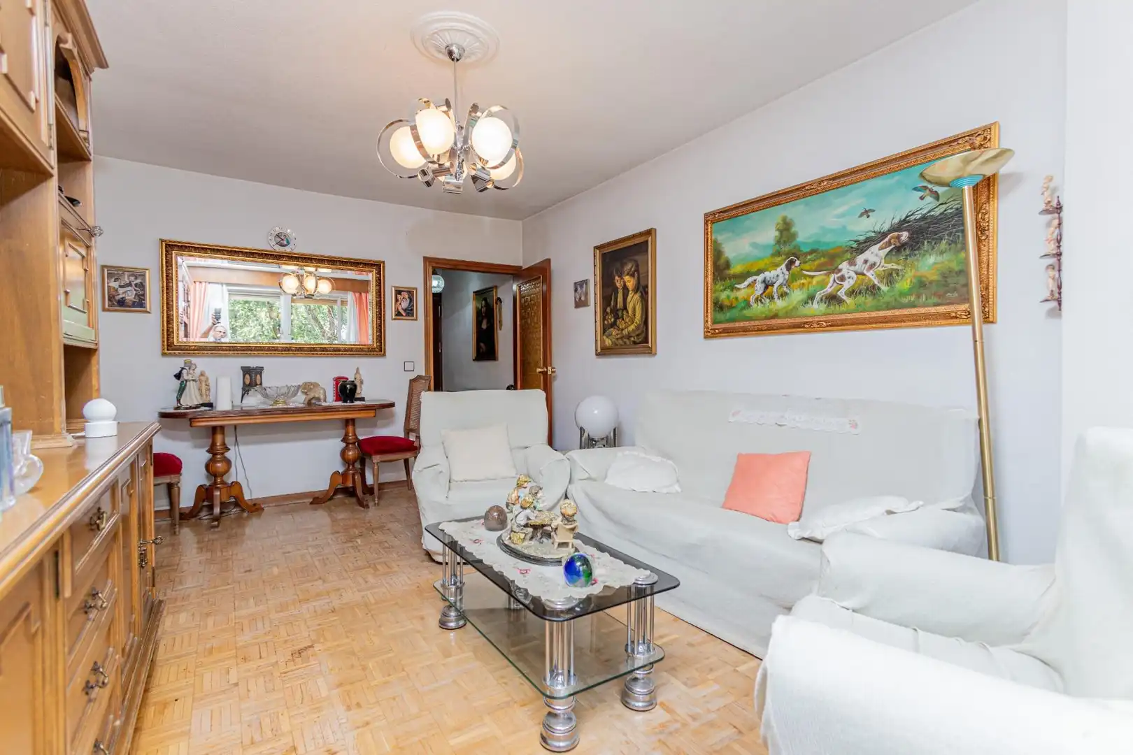 Sala d'estar de Pis en venda en Madrid amb Aire condicionat, Calefacció i Parquet