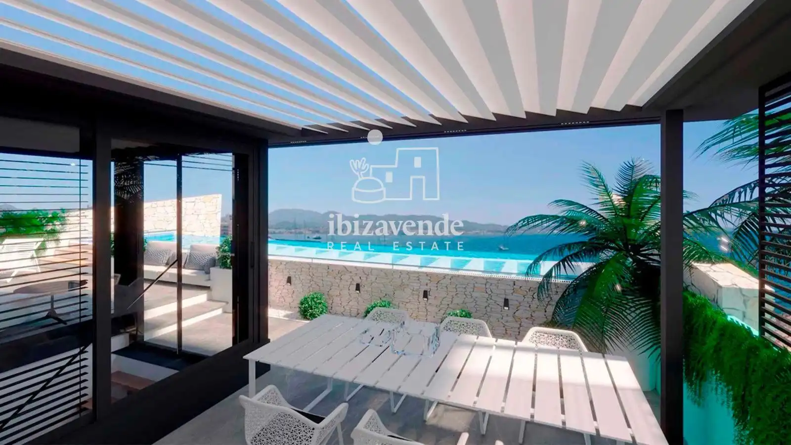 Terrace of Flat for sale in Sant Antoni de Portmany  with Heating, Terrace and Swimming Pool