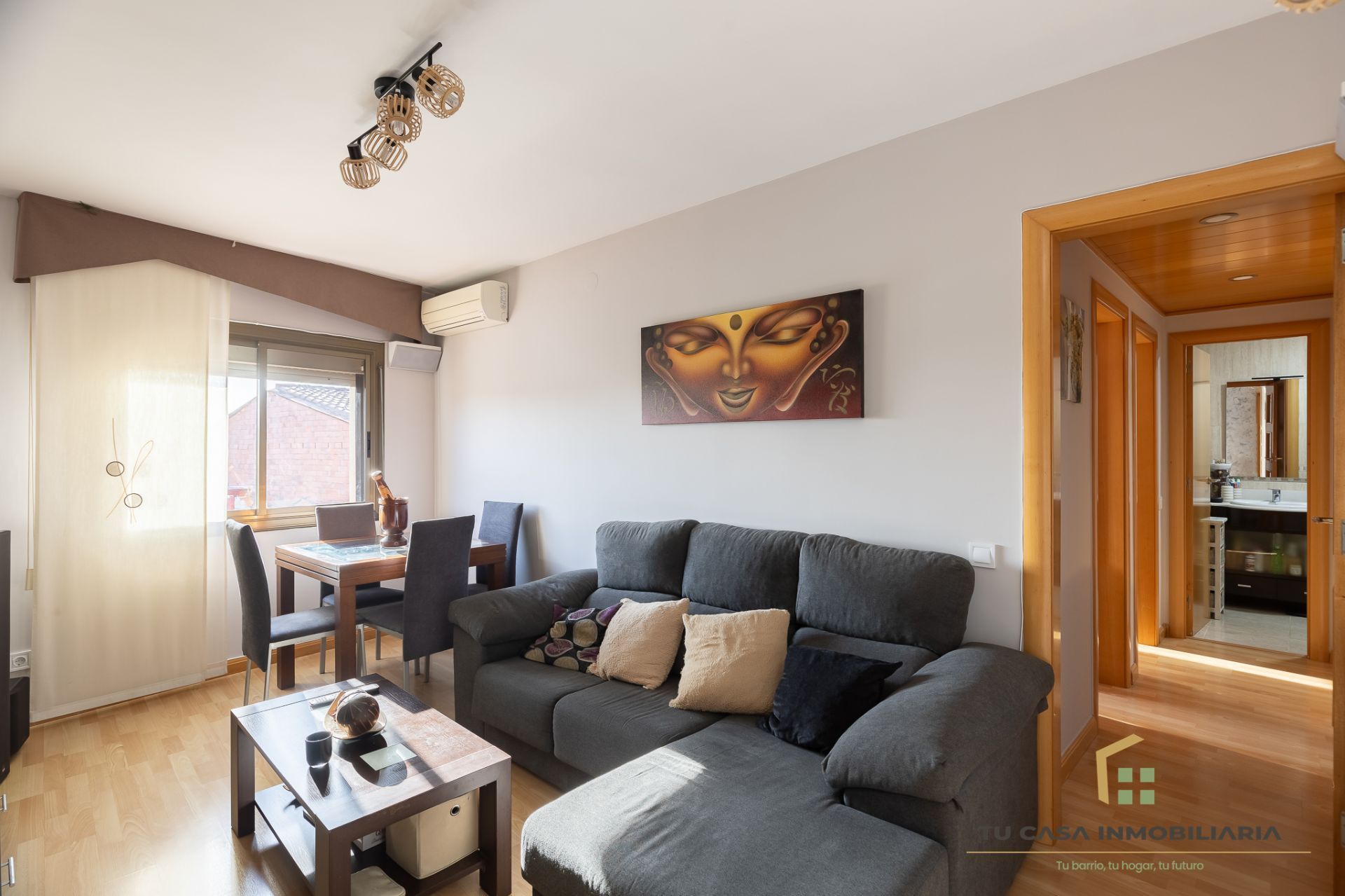 Sala d'estar de Pis en venda en Badalona amb Aire condicionat