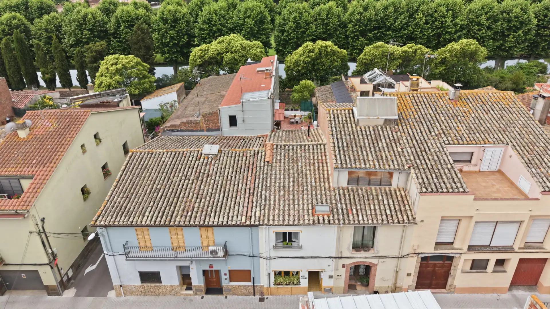 Vista exterior de Casa adosada en venta en Riudarenes con Aire acondicionado, Calefacción y Jardín privado