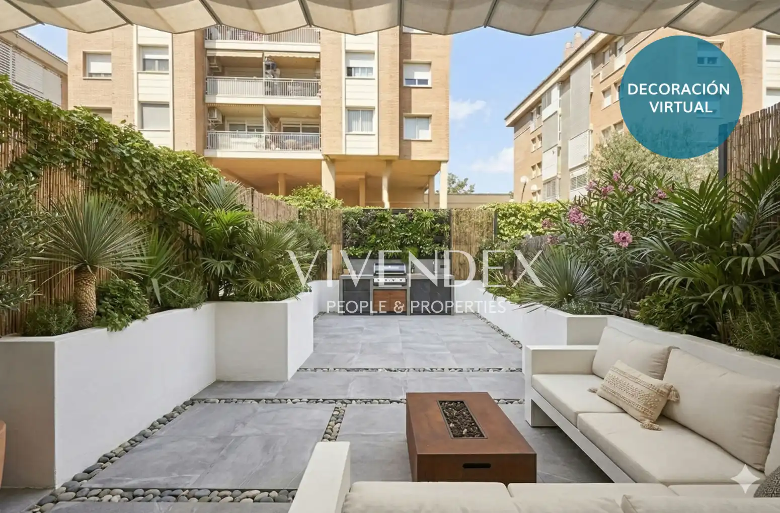 Jardí de Casa adosada en venda en Viladecans amb Calefacció, Jardí privat i Terrassa