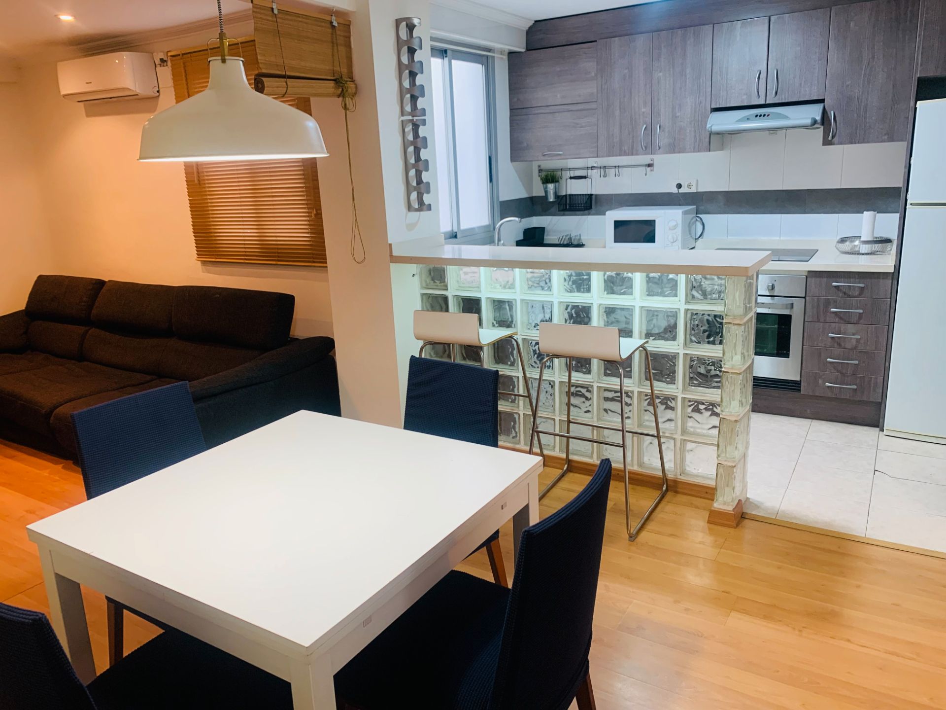 Kitchen of Flat to rent in Moncada  with Air Conditioner, Heating and Parquet flooring