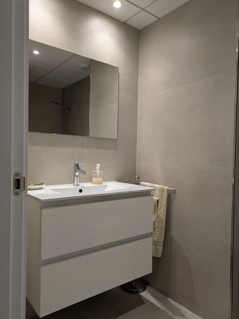 Badezimmer von Wohnung zum Verkauf in Monzón mit Klimaanlage, Heizung und Terrasse