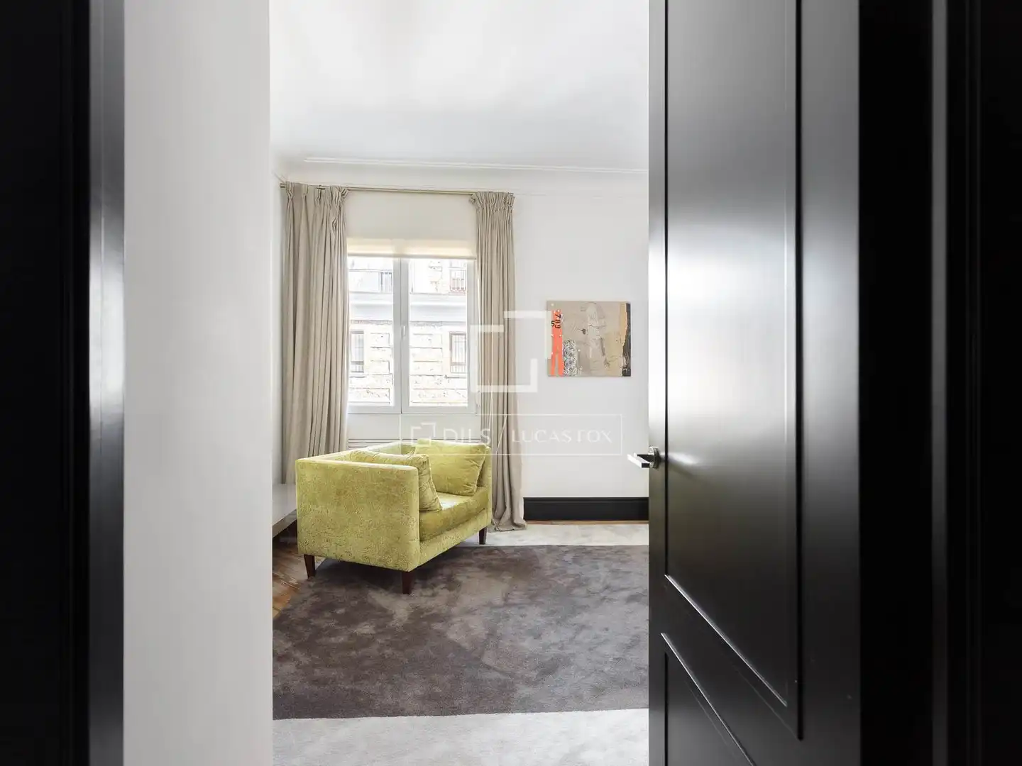 Schlafzimmer von Wohnung zur Miete in Madrid mit Klimaanlage, Heizung und Parkett