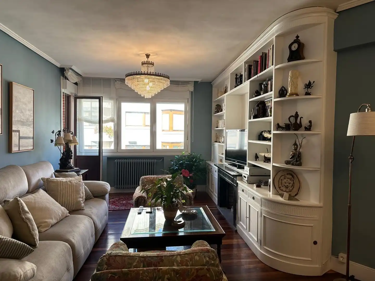Sala de estar de Piso en venta en Getxo  con Calefacción, Terraza y Amueblado