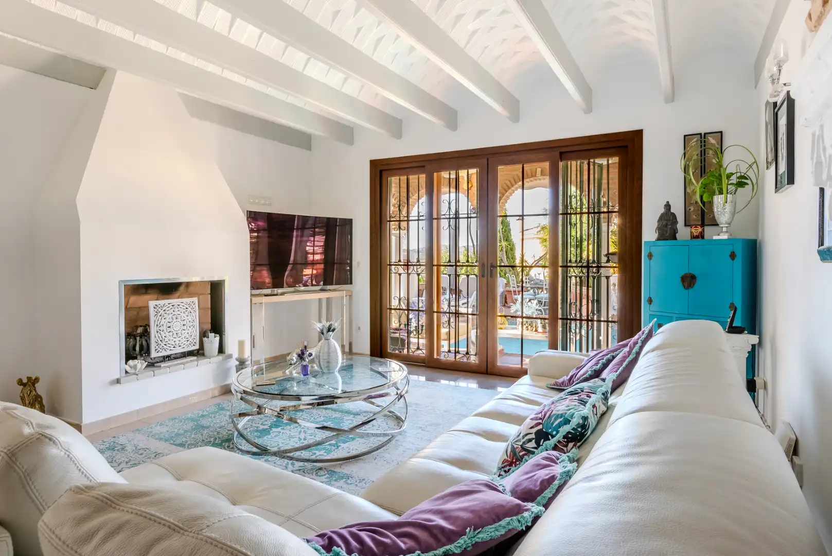 Sala d'estar de Casa o xalet en venda en Mijas amb Aire condicionat, Calefacció i Jardí privat