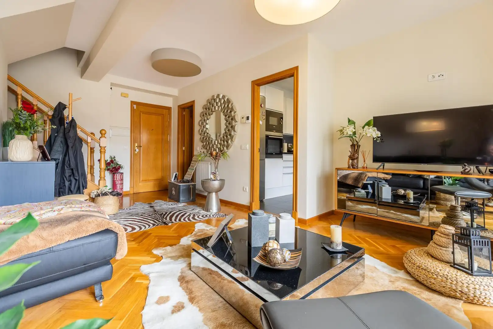 Sala de estar de Dúplex en venta en A Coruña Capital  con Jardín privado, Trastero y Piscina comunitaria