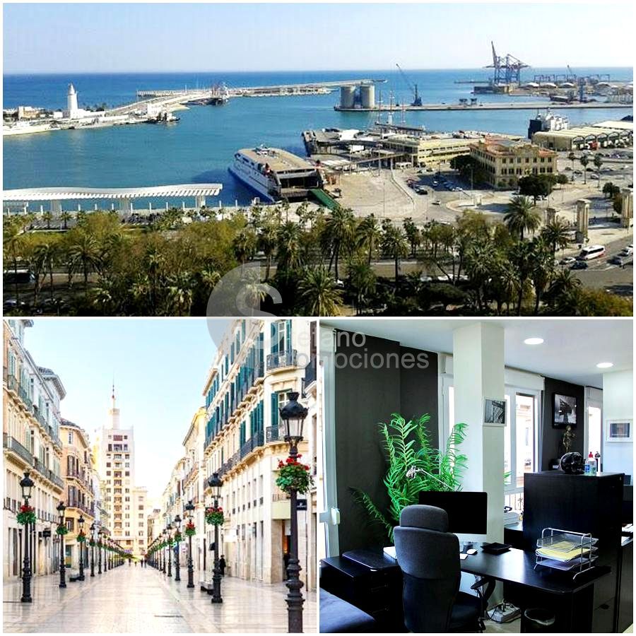 Vista exterior de Oficina de lloguer en Málaga Capital amb Aire condicionat, Calefacció i Moblat