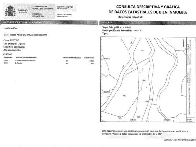 Terreno en Venta en Alòs de Balaguer
